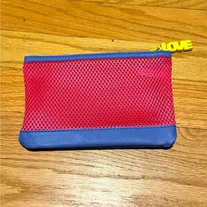 Pink and Blue Mesh makeup bag